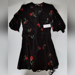 Reformation Sammy Dress Rochelle Short Sleeve Mini Wrap Dress